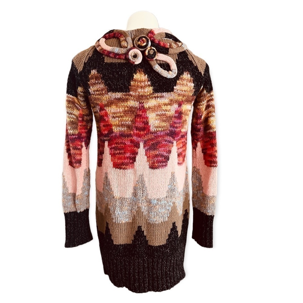 ANTHROPOLOGIE SLEEPING ON SNOW Loops & Angles Knit Cozycore Cardigan Size S - Picture 6 of 11
